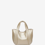 Small leather handbag in gold