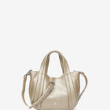 Small leather handbag in gold