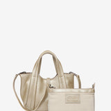 Small leather handbag in gold