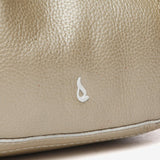 Small leather handbag in gold
