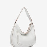 White leather shoulder bag