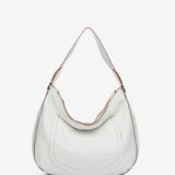 White leather shoulder bag