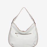 White leather shoulder bag