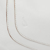 White leather shoulder bag
