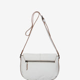 Large white leather crossbody bag