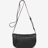 Small leather shoulder bag in black
