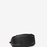Small leather shoulder bag in black