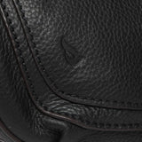 Small leather shoulder bag in black