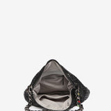 Black metal mesh shoulder bag