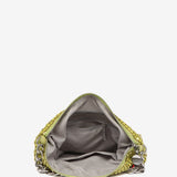 Bolso de hombro de malla metálica en verde