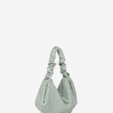 Green metal mesh handbag