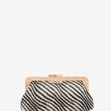 Clutch de fiesta animal print en negro