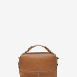 Cognac leather shoulder bag