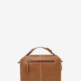 Cognac leather shoulder bag