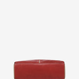 Red leather shoulder bag