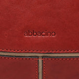Red leather shoulder bag