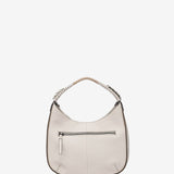 Small beige leather shoulder bag