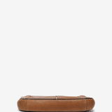 Small leather shoulder bag in cognac