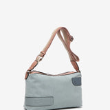 Shoulder bag in recycled materials in blue