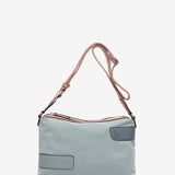 Shoulder bag in recycled materials in blue