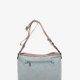 Shoulder bag in recycled materials in blue