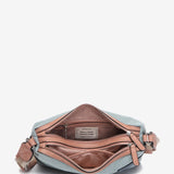 Shoulder bag in recycled materials in blue