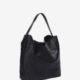Schultertasche aus schwarzem Leder