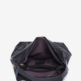 Schultertasche aus schwarzem Leder