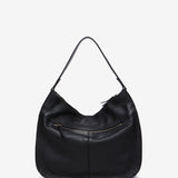 Schultertasche aus schwarzem Leder