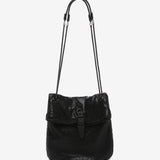 Bolso media luna en malla metálica negra