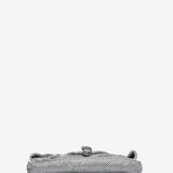 Bolso de fiesta en malla metálica plata