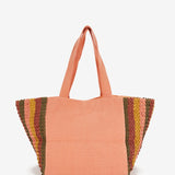 Große Strandtasche in Koralle.