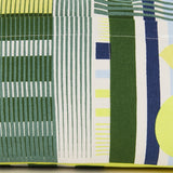 Beach bag with geometric print in green