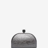 Metallisch glänzender Party-Clutch in Silber.