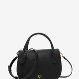 Black handbag made of recycled materials
