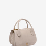 Bolso de mano en materiales reciclados beige