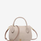 Bolso de mano en materiales reciclados beige