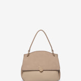 Small handbag in beige recycled materials