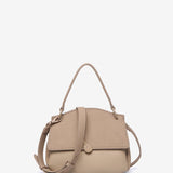 Small handbag in beige recycled materials