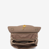 Small handbag in beige recycled materials