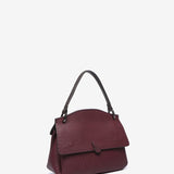 Large handbag in burgundy recycled materials