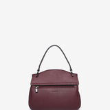 Large handbag in burgundy recycled materials