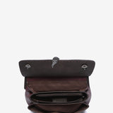 Large handbag in burgundy recycled materials