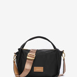 Black nylon shoulder bag