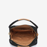 Black nylon shoulder bag