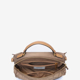 Bandolera acolchada en materiales reciclados camel