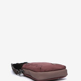 Mobile phone bag in burgundy recycled materials