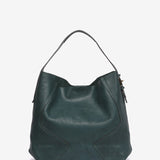 Green leather shoulder bag