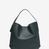 Green leather shoulder bag