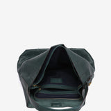 Green leather shoulder bag